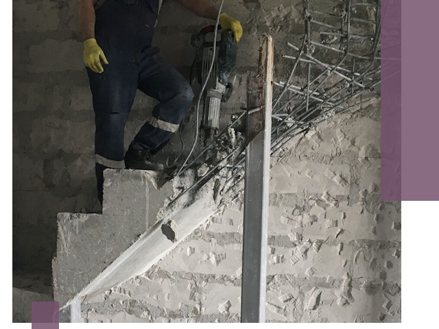 Демонтаж металлических и бетонных лестниц в Ханты-Мансийске