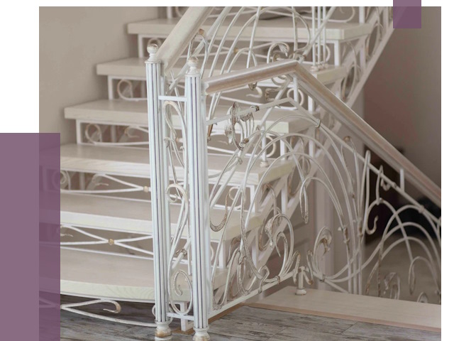 Изготовление кованых лестниц на заказ в Ханты-Мансийске от 86777 руб. | ПРОЛЁТ-Хнт