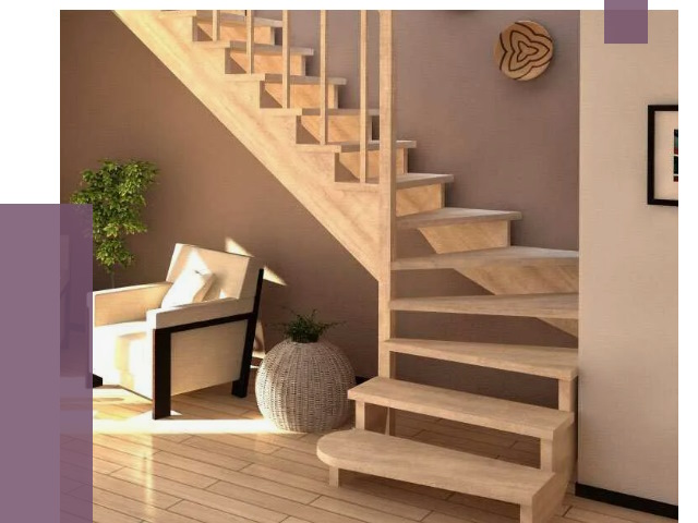 Изготовление Г-образных лестниц в Ханты-Мансийске от 18887 руб. 