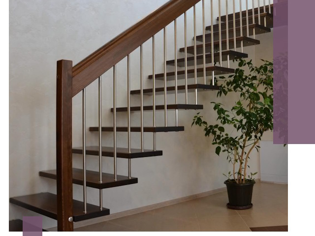 Лестницы на больцах под ключ в Ханты-Мансийске – изготовление и монтаж