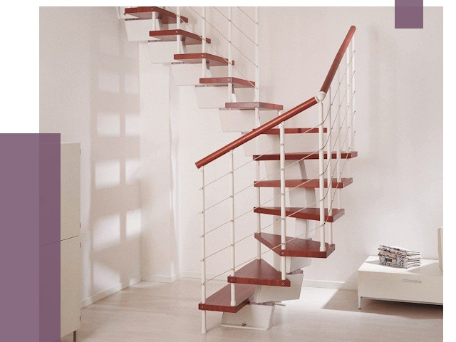 Изготовление лестниц на больцах в Ханты-Мансийске от 9699 руб. | ПРОЛЁТ-Хнт