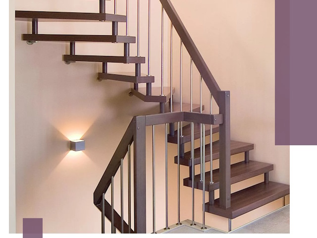 Изготовление лестниц на больцах в Ханты-Мансийске под ключ