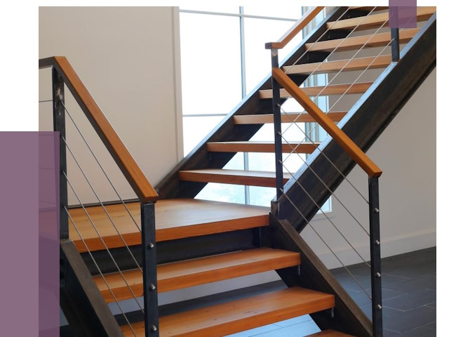 Изготовление лестниц на металлокаркасе в Ханты-Мансийске от 18887 руб. | ПРОЛЁТ-Хнт