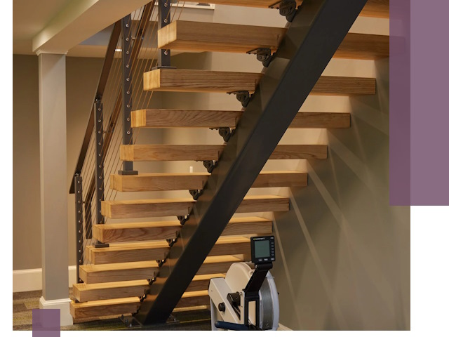 Лестницы на монокосоурах под ключ в Ханты-Мансийске - изготовление и монтаж