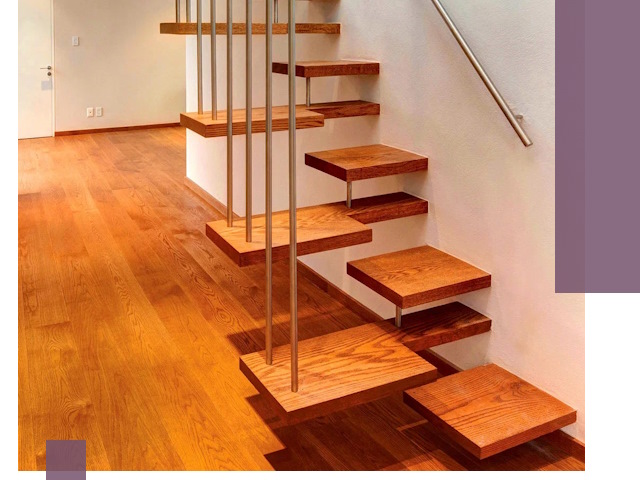 Лестницы «гусиный шаг» на заказ в Ханты-Мансийске для узких пространств