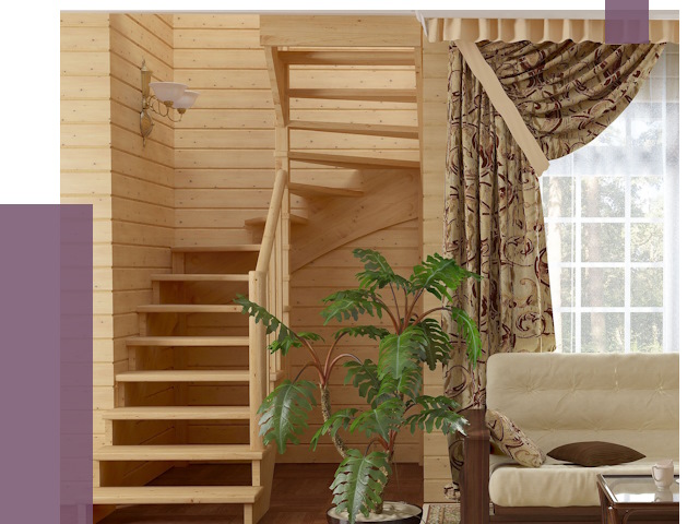 Лестницы для дачи в Ханты-Мансийске от 75802 руб.  | ПРОЛЁТ-Хнт