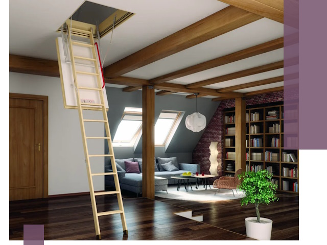 Чердачные лестницы под ключ в Ханты-Мансийске: изготовление и монтаж