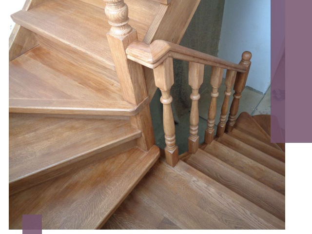 Дубовые лестницы под ключ в Ханты-Мансийске: изготовление и монтаж