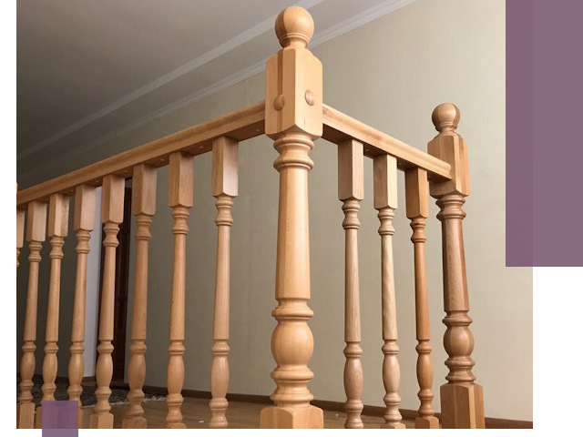 Деревянные перила на заказ в Ханты-Мансийске: монтаж и изготовление