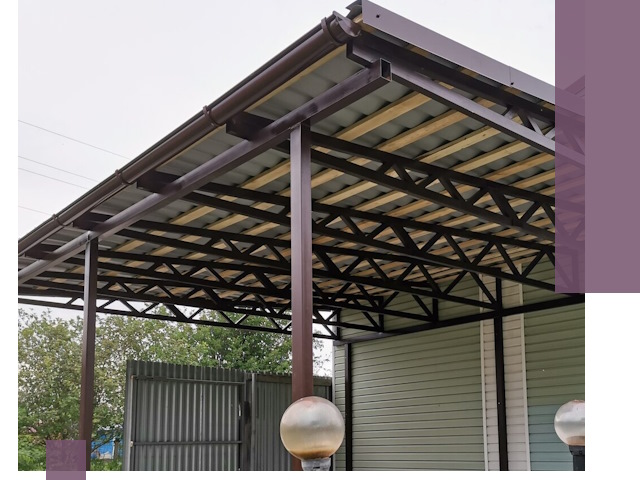 Навесы под ключ в Ханты-Мансийске: изготовление, монтаж и гарантия