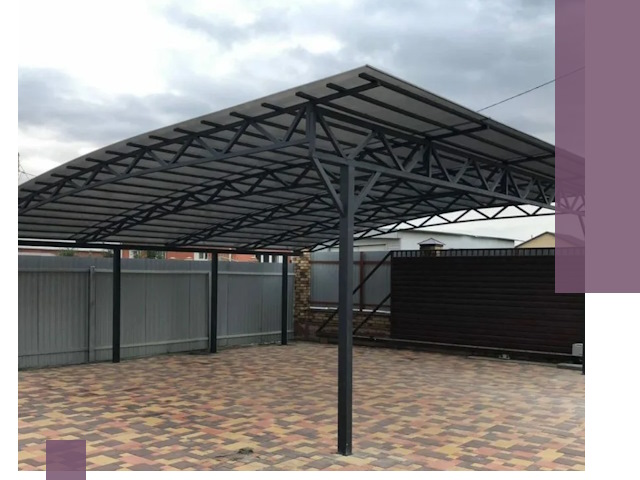 Недорогие навесы под ключ в Ханты-Мансийске — изготовление и монтаж