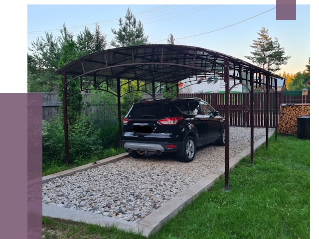 Навесы для автомобиля в Ханты-Мансийске от 13119 руб.  | ПРОЛЁТ-Хнт