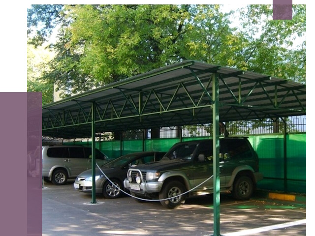 Навесы для парковки в Ханты-Мансийске от 80141 руб. заказать | ПРОЛЁТ-Хнт