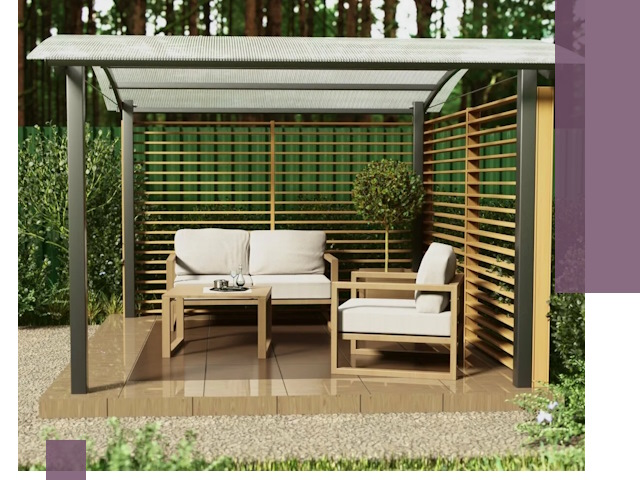 Навесы для дачи в Ханты-Мансийске: изготовление, монтаж и демонтаж