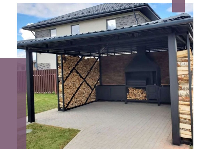 Навесы для барбекю в Ханты-Мансийске от 12710 руб. под ключ | ПРОЛЁТ-Хнт