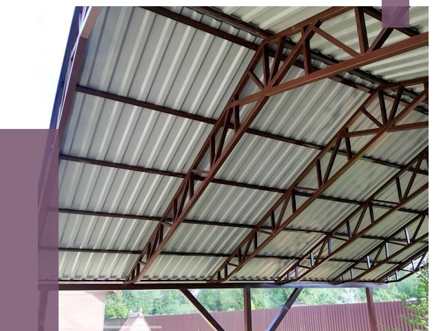 Навесы из профнастила в Ханты-Мансийске от 7350 руб. | ПРОЛЁТ-Хнт