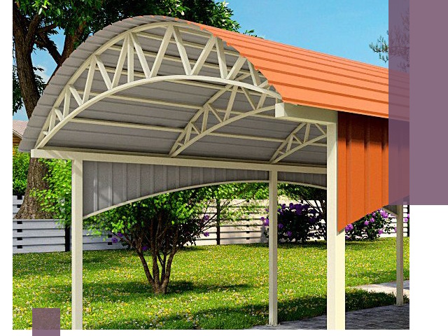 Навесы из профнастила под ключ в Ханты-Мансийске — установка и монтаж