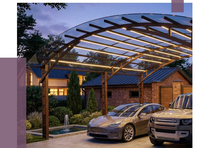 Металлические навесы в Ханты-Мансийске от 12659 руб. под ключ — ПРОЛЁТ-Хнт