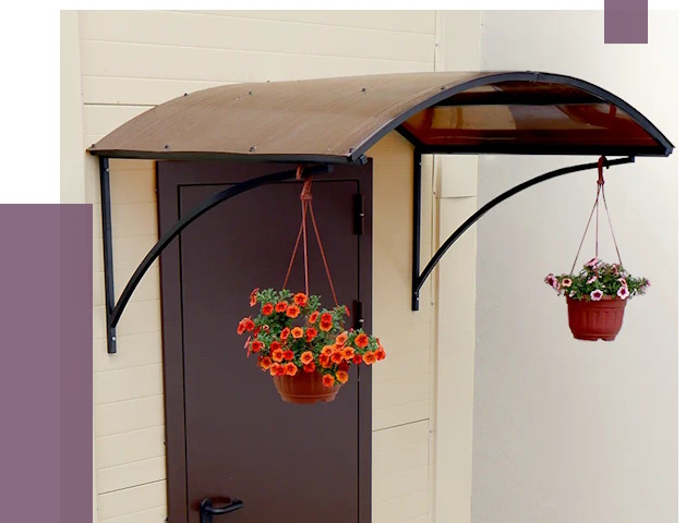 Козырьки над входом в Ханты-Мансийске от 14803 руб.  | ПРОЛЁТ-Хнт