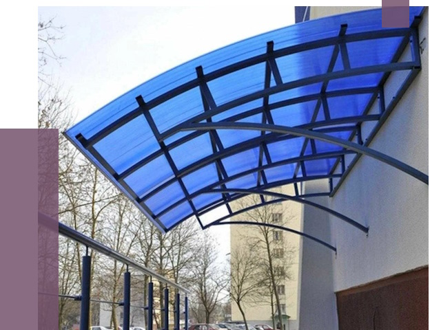 Козырьки из поликарбоната в Ханты-Мансийске от 4288 руб. под ключ | ПРОЛЁТ-Хнт