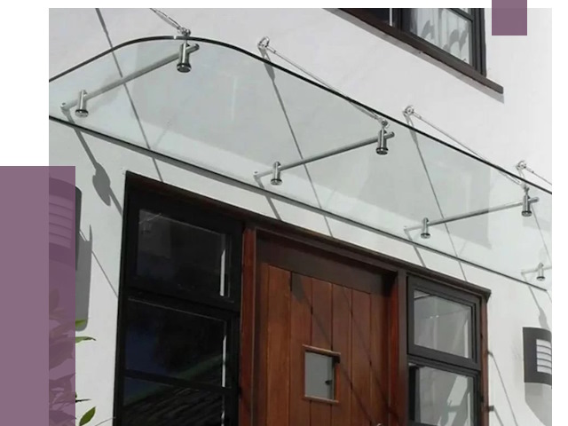 Стеклянные козырьки в Ханты-Мансийске от 18887 руб. | ПРОЛЁТ-Хнт