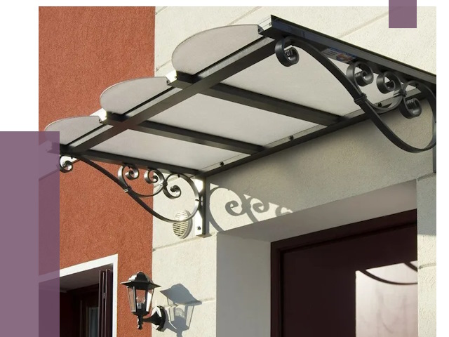 Односкатные козырьки в Ханты-Мансийске от 8371 руб.  | ПРОЛЁТ-Хнт