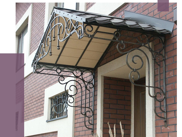 Двускатные козырьки в Ханты-Мансийске под ключ от 12761 руб.