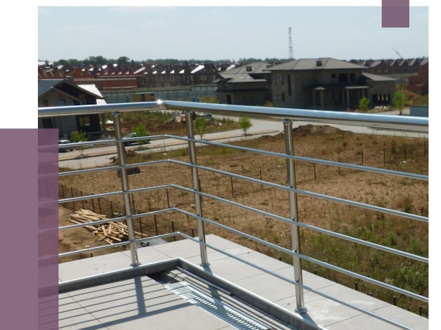 Парапеты из нержавеющей стали в Ханты-Мансийске от 7963 руб. за м² | ПРОЛЁТ-Хнт