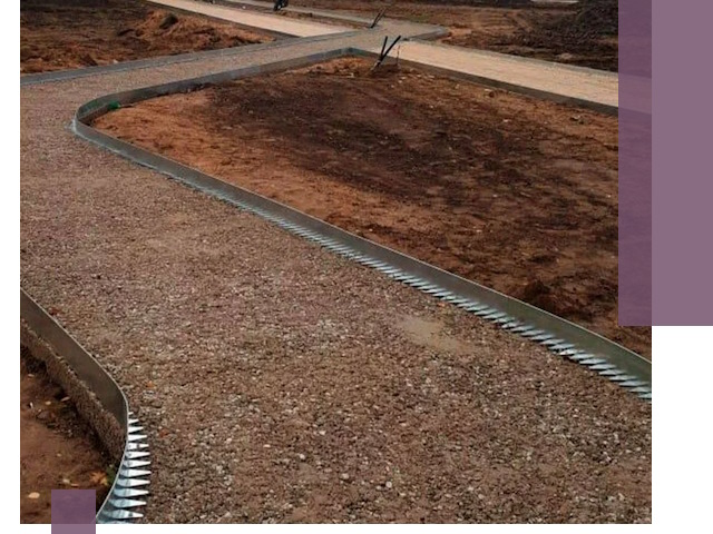 Металлические бордюры под ключ в Ханты-Мансийске — изготовление и монтаж