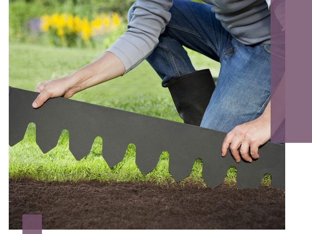 Металлические бордюры для газона в Ханты-Мансийске — изготовление и монтаж