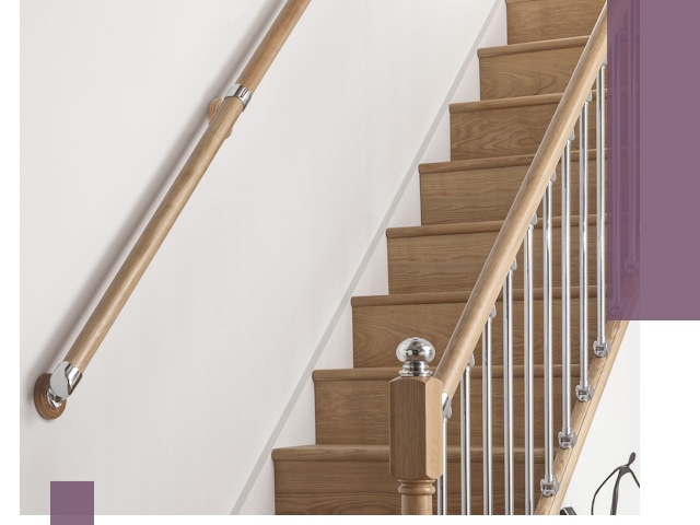 Пристенные поручни из стали и нержавейки под монтаж в Ханты-Мансийске